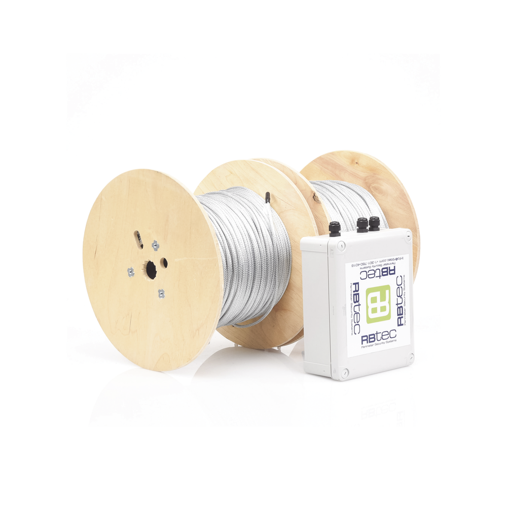 Cable Sensor Perimetral IRONCLAD / 610 m (2,000 ft) / 2 Zonas / Cerca Ciclónica / Sin Falsas Alarmas por Viento / Tarjeta LPU400 / Calibración por Software