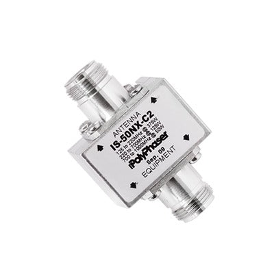 Protector Coaxial RF / 125-1000 MHz / 50 Ω / Conectores N Hembra / Ceja Lateral / 50 kA