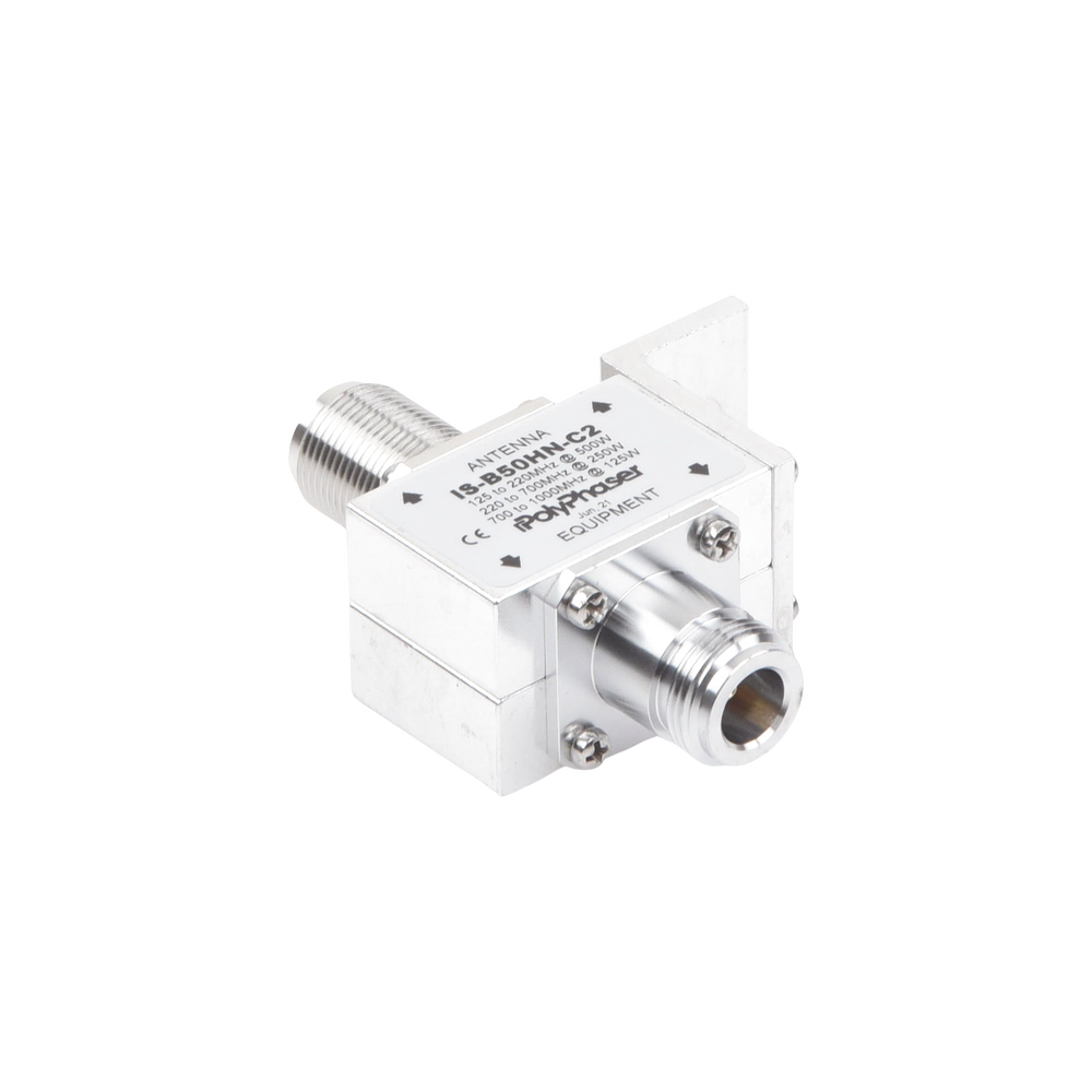 Protector Coaxial RF / 125-1000 MHz / 50 &Omega; / Conectores N Hembra / Ceja Frontal / 500W