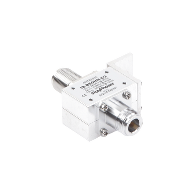 Protector RF Coaxial Para 125 a 1000 MHz Con Ceja Frontal Con Conectores N Hembra en Ambos Lados, 50 Ω