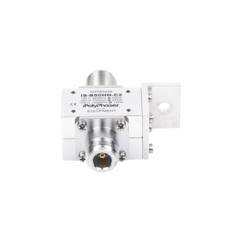 Protector Coaxial RF / 125-1000 MHz / 50 &Omega; / Conectores N Hembra / Ceja Frontal / 500W