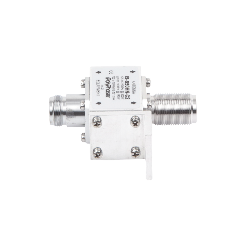 Protector Coaxial RF / 125-1000 MHz / 50 &Omega; / Conectores N Hembra / Ceja Frontal / 500W