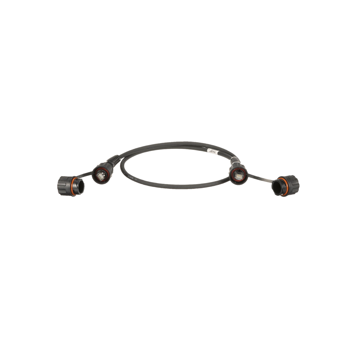 Patch Cord Cat6A IndustrialNet, Blindado S/FTP, Con Plug Industrial y Tapa en Cada Extremo, 1 Metro (3.28 Pies)