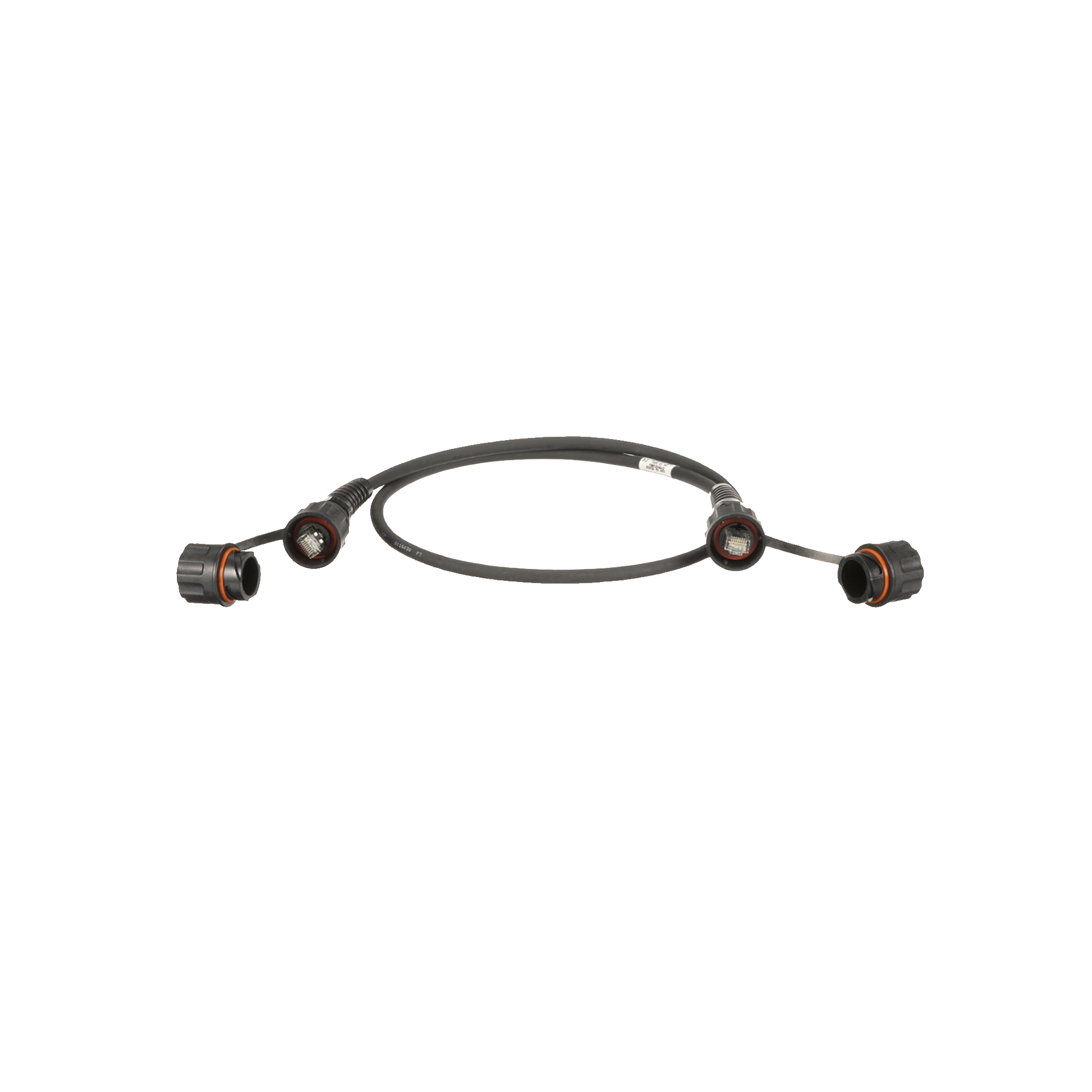 Patch Cord Cat6A IndustrialNet, Blindado S/FTP, Con Plug Industrial y Tapa en Cada Extremo, 3 Metros (9.84 Pies)