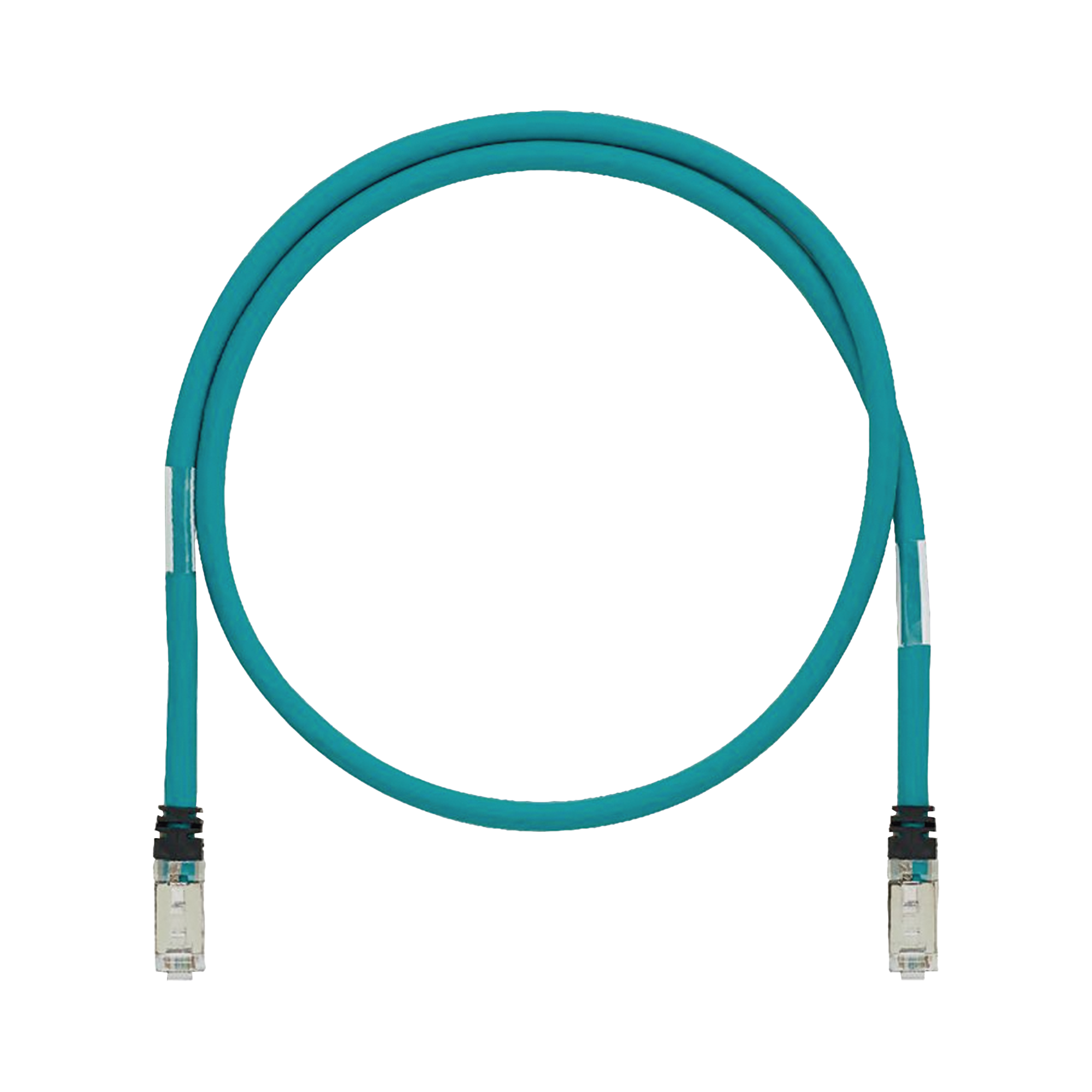 Patch Cord Cat5e de Grado Industrial 600V, Blindado SF/UTP, Calibre 24 AWG, Color Aqua, 20 Metros (65.62 Pies)