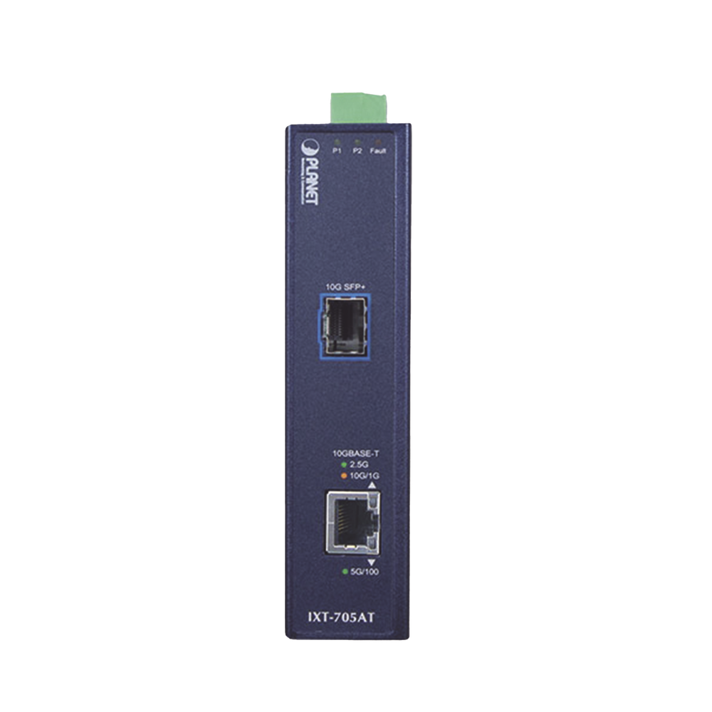 Convertidor de Medios Industrial Ethernet RJ45 10G/5G/2.5G/1G/100M a SFP+ 10GBASE-X