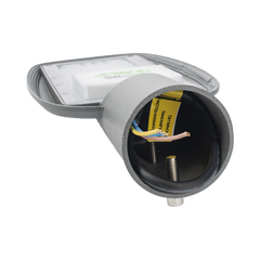 Luminaria LED de 50 W/ 100 - 265 V CA ~50/60 Hz / Fotocelda / Color Blanco/ Dimensiones 160 x 390 x 78 mm / Ángulo de Luz 135°.