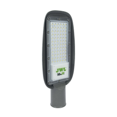 Luminaria LED de 50 W/ 100 - 265 V CA ~50/60 Hz / Fotocelda / Color Blanco/ Dimensiones 160 x 390 x 78 mm / Ángulo de Luz 135°.