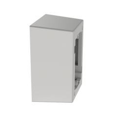 Caja de Pared Superficial de 1 Pieza, Uso Universal con Placas de Pared, con Cinta Adhesiva, Color Blanco