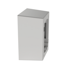 Caja de Pared Superficial de 1 Pieza, Uso Universal con Placas de Pared, Con Cinta Adhesiva, Color Blanco