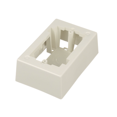 Caja de Pared Superficial, Uso Universal con Placas de Pared, Con Cinta Adhesiva, Color Blanco Mate