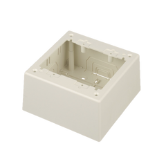 Caja de Pared Superficial Doble, con Divisor Opcional, Uso Universal con Placas de Pared, Color Blanco Mate