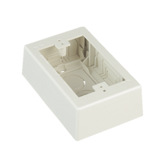 Caja de Pared Superficial, uso Universal con Placas de Pared, Con Cinta Adhesiva, Color Blanco Mate