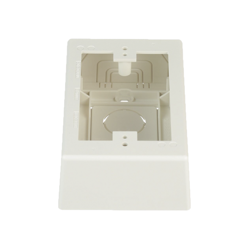 Caja de Pared Superficial, Uso Universal con Placas de Pared, con Cinta Adhesiva, Color Blanco Mate
