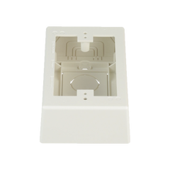 Caja de Pared Superficial, Uso Universal con Placas de Pared, con Cinta Adhesiva, Color Blanco Mate