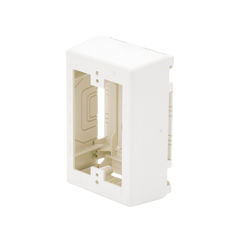 Caja de Pared Superficial, Uso Universal con Placas de Pared, con Cinta Adhesiva, Color Blanco Mate