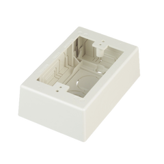 Caja de Pared Superficial, Uso Universal con Placas de Pared, con Cinta Adhesiva, Color Blanco Mate
