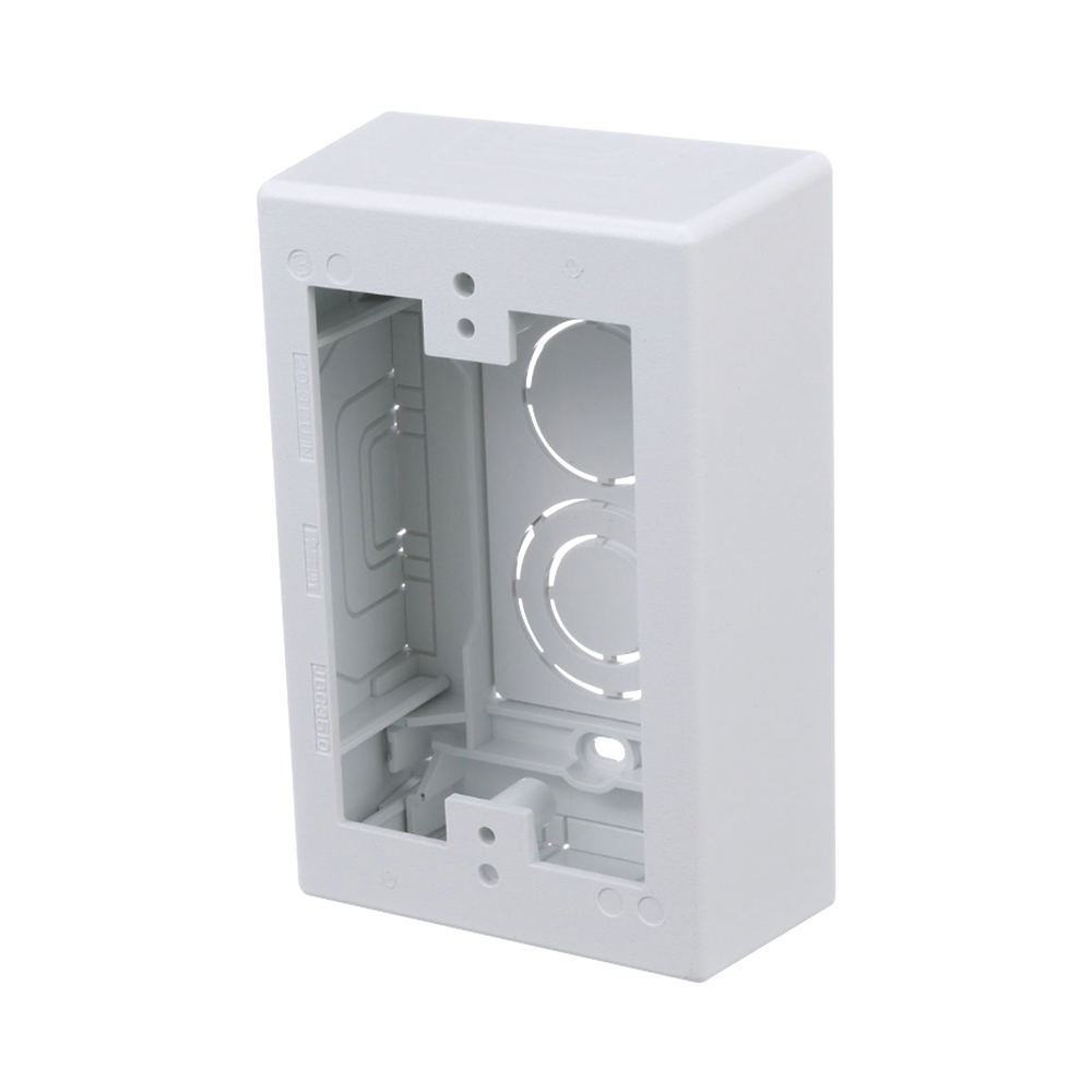 Caja de Pared Superficial, Uso Universal con Placas de Pared, con Cinta Adhesiva, Color Blanco