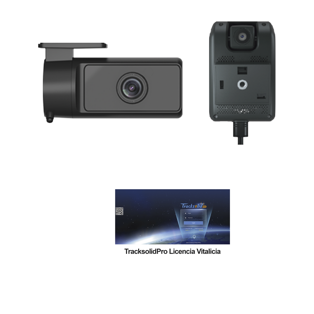 KIT Dashcam con sistema de control ADAS (asistencia de manejo) y Camara de cabina (CI03) / Multiples alarmas /Comunicación dos vías / ideal para flotas vehiculares / Facil instalacio / Incluye licencia vitalicia plataforma TrackSolidPro