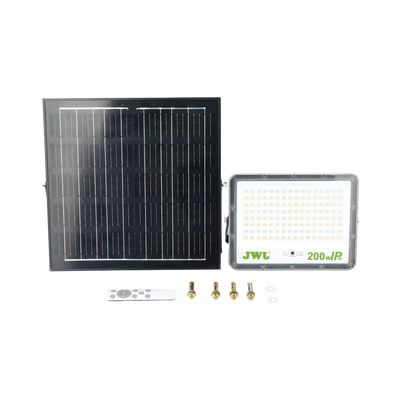 Reflector de 200 W con Panel Solar  /  Batería 3.2  V CD / T.C.C. 6 500 K / IP65.