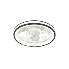 Ventilador de Techo con Luminario LED de  110 V CA 50/60 Hz /  88 W /4500 Lm / 6500 - 4 000 - 2 700 K /3 Tonos de Luz / 501 mm / 6 Velocidades / Dimeable / Color Blanco y Negro.