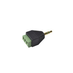 Adaptador para audio y video de 3.5 mm con terminal atornillable