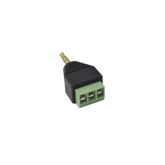 Adaptador para audio y video de 3.5 mm con terminal atornillable