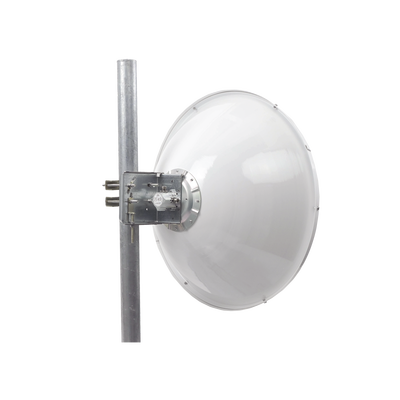 Antena Direccional de Alto Rendimiento/ Parábola profunda para mayor aislamiento al ruido / 29 ± 1 dBi / 4.9 - 6.4 GHz / Conectores N-Hembra / Fácil Montaje y Soporte de acero inoxidable / Radomo Incluido