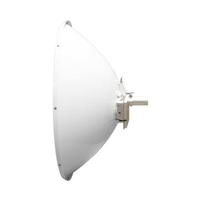 Antena Direccional de Alto Rendimiento/ Parábola profunda para mayor aislamiento al ruido  / 3 ft / 4.9 a 6.1 GHz / Ganancia de 32.1 ± 1 dBi / Soporte de acero inoxidable / polaridad en 90 ° y 45 ° / Incluye montaje.