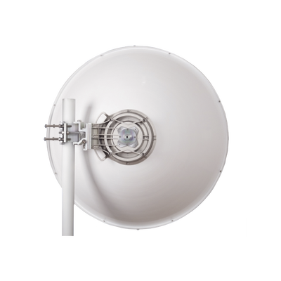 Antena direccional Alto Rendimiento / Parábola profunda para mayor aislamiento al ruido /4 ft / Guía de onda  para radio B5x y C5x / Ganancia de 35 dBi / Soporte de acero inoxidable / Polaridad en 90 ° y 45 ° / Incluye montaje.