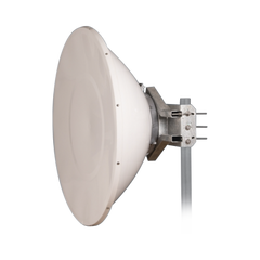 Antena Direccional de Alto Rendimiento / 35.5 ± 1 dBi  / 4 ft / 5.9-7.125 GHz / Conectores RP-SMA / Alto Aislamiento al Ruido / Fácil Montaje y herraje de acero inoxidable /  Radomo Incluido