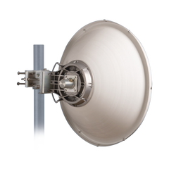 Antena Direccional de Alto Rendimiento / 30.5 ± 1 dBi / 2 ft / 5.9-7.125 GHz / Conectores RP-SMA / Alto Aislamiento al Ruido / Fácil Montaje y herraje de acero inoxidable /  Radomo Incluido