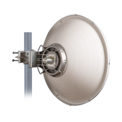 Antena Direccional de Alto Rendimiento / 30.5 ± 1 dBi / 2 ft / 5.9-7.125 GHz / Conectores RP-SMA / Alto Aislamiento al Ruido / Fácil Montaje y herraje de acero inoxidable /  Radomo Incluido