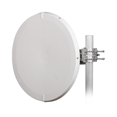 Antena Direccional de Alto Rendimiento / 30.5 ± 1 dBi / 2 ft / 5.9-7.125 GHz / Conectores RP-SMA / Alto Aislamiento al Ruido / Fácil Montaje y herraje de acero inoxidable /  Radomo Incluido