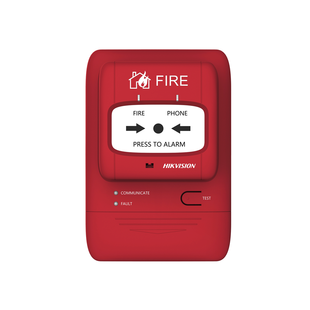 (HikFire) Botón Manual de Alarma contra Incendios / Comunicación LoRa / Indicador Multicolor / Reseteo con Llave / Instalación en Pared