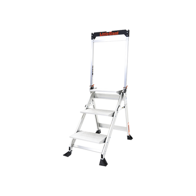Escalera de Tijera con Punto de Apoyo Anti-caídas de 0.67 m (Nivel de Pie), con Peldaños JUMBO, (SKU 11903).
