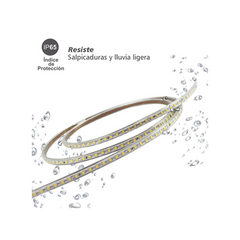 Manguera Led de 1 Linea de 1 cm/ 50 m/ T.C.C. 2700 K / Color Cálido.