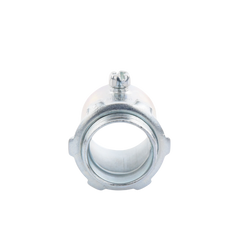 Conector 1" (25mm) pared delgada con tornillo tipo americano galvanizado etiqueta verde