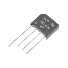 Puente Rectificador de Silicio, 4 Amp. 600 Volt, Fase Sencilla, Encapsulado KBL.