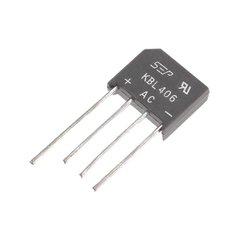 Puente Rectificador de Silicio, 4 Amp. 600 Volt, Fase Sencilla, Encapsulado KBL.