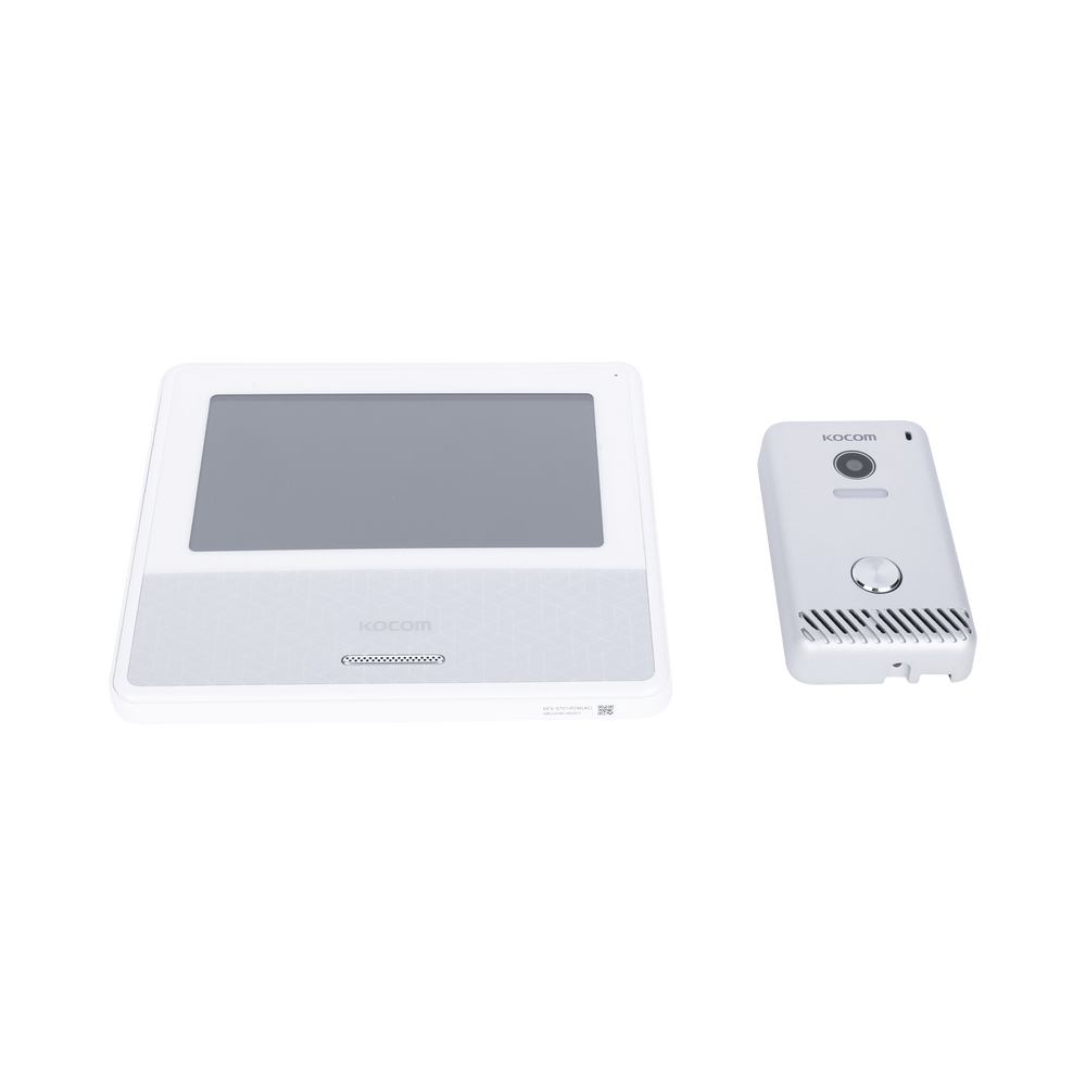 KIT DE VIDEOPORTERO IP COLOR BLANCO / Apertura con app / Súper elegante / Monitor WIFI /  Alimentación 110vca