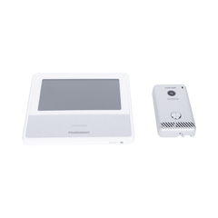 KIT DE VIDEOPORTERO IP COLOR BLANCO / Apertura con app / Súper elegante / Monitor WIFI /  Alimentación 110vca