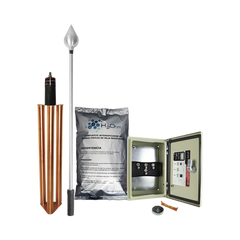 Kit de Pararrayo con Punta en Acero Inoxidable con Diámetro de Protección de 160 metros.