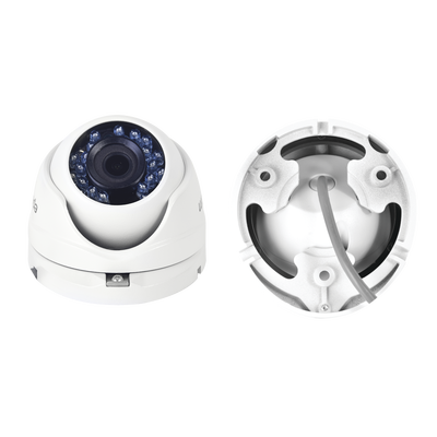 KIT TurboHD 1080p / DVR 8 Canales / 4 Cámaras Bala (exterior 2.8 mm) / 4 Cámaras Eyeball (exterior 2.8 mm) / Transceptores / Conectores / Fuente de Poder Profesional hasta 15 Vcc para Largas Distancias