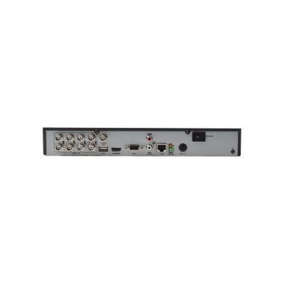 KIT TurboHD 1080p / DVR 8 Canales / 8 Cámaras Eyeball (exterior 2.8 mm) / Transceptores / Conectores / Fuente de Poder Profesional hasta 15 Vcc para Larga Distancia