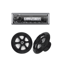 Kit de estéreo con Bluetooth KMR-M332BT | más Par de bocinas KFC-1613MRB