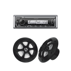 Kit de estéreo con Bluetooth KMR-M332BT | más Par de bocinas KFC-1613MRB