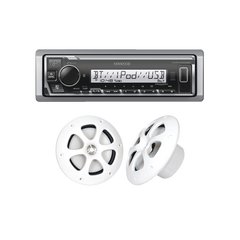 Kit de estéreo con Bluetooth KMR-M332BT |  más Par de bocinas KFC-1613MRW