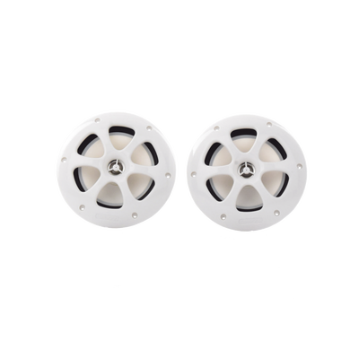 Par de altavoces fabricado en grado marinos en color blanco de 6.5"  de 100 W de entrada máxima