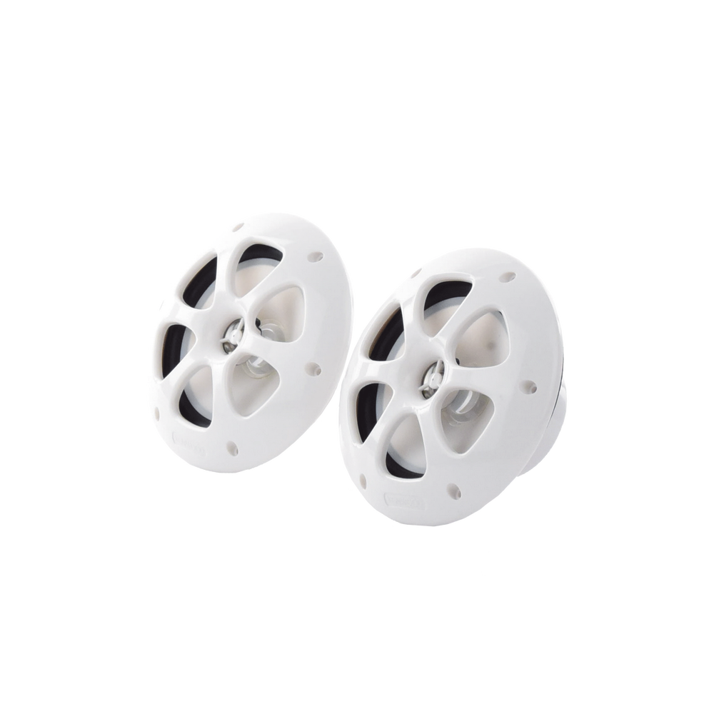Par de altavoces fabricado en grado marinos en color blanco de 6.5"  de 100 W de entrada máxima